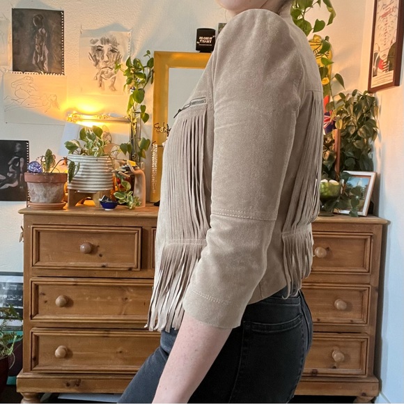 BCBG Suede Fringe Jacket - Picture 3 of 5